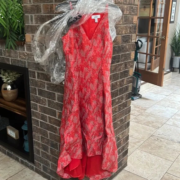 strapless open back dress Fall 1979 Zandra Rhodes Book Piece 'Chinese Squares' Printed Red Silk –  Shrimpton Couture main image 1